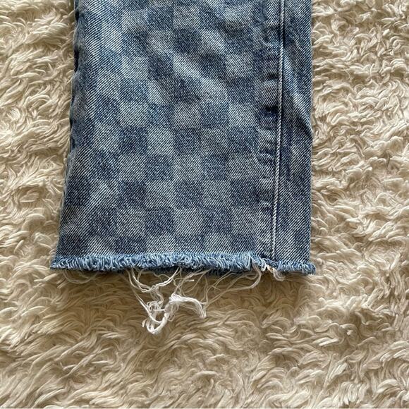 PacSun Eco Checkerboard High Waisted Straight Leg Jeans Size 26 - Picture 4 of 10